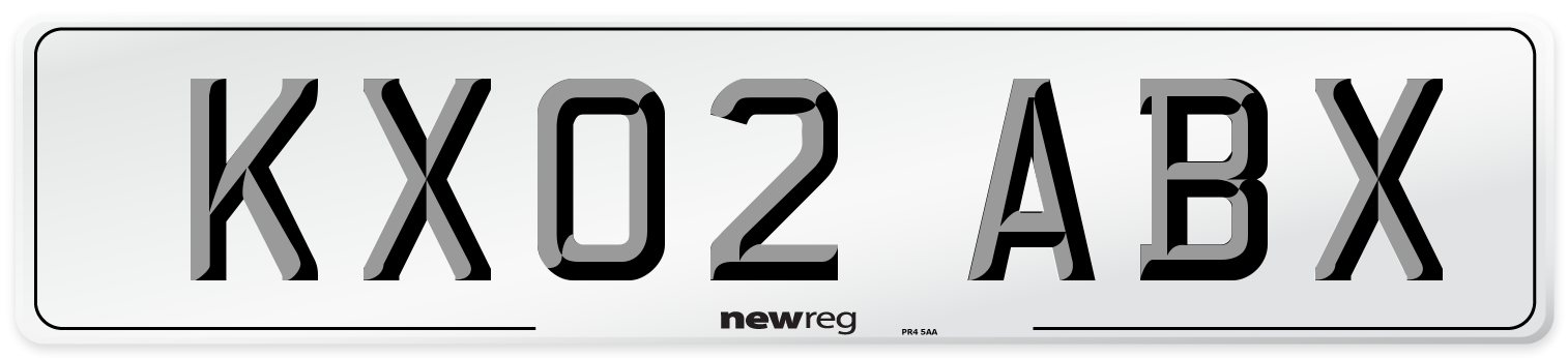 KX02 ABX Number Plate from New Reg